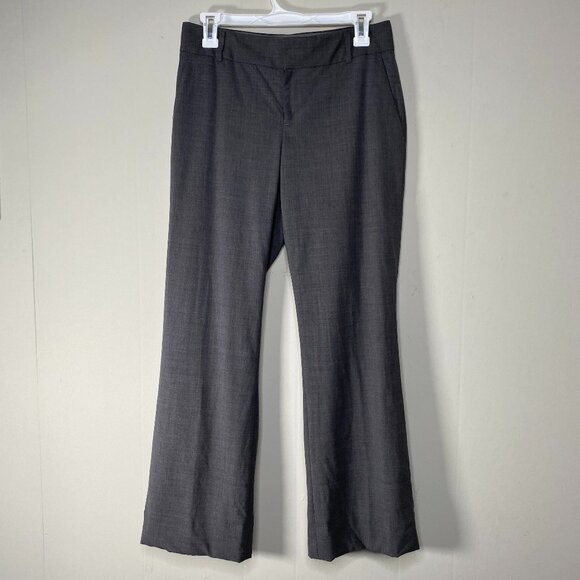 Banana Republic Martin Fit Wool Blend Dress Pants Women 4 Stretch Dark Gray - Picture 1 of 15